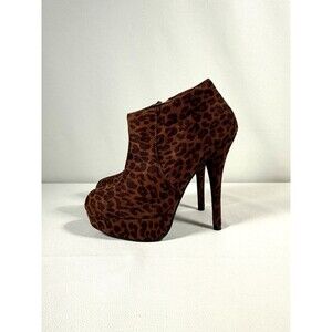 Forever 21 XXI Leopard Print Platform Ankle Booties, Women’s Size 6